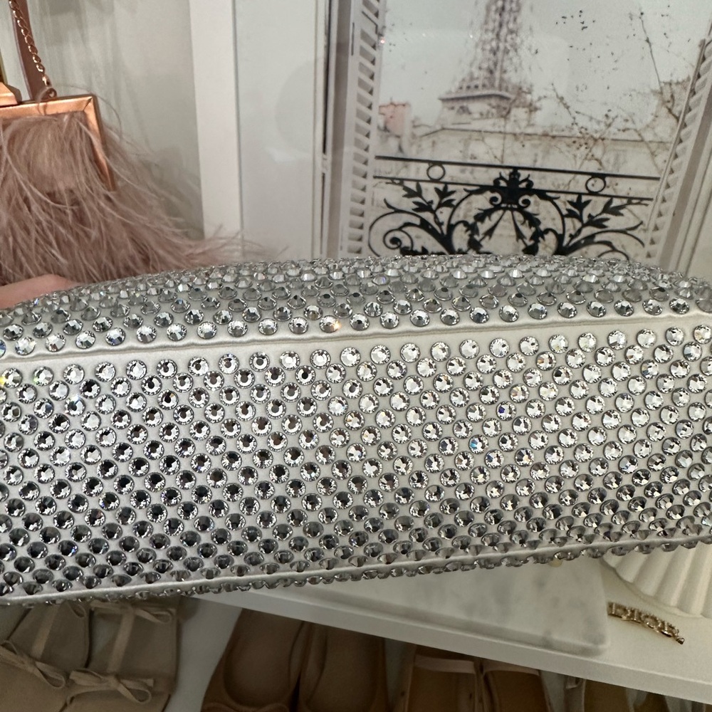 Prada Re-Edition Satin Bag With Crystals White - Picture 2 of 6